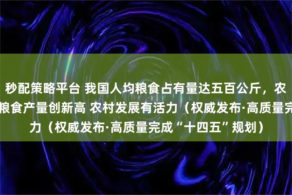 秒配策略平台 我国人均粮食占有量达五百公斤，农村改革进一步深化 粮食产量创新高 农村发展有活力（权威发布·高质量完成“十四五”规划）
